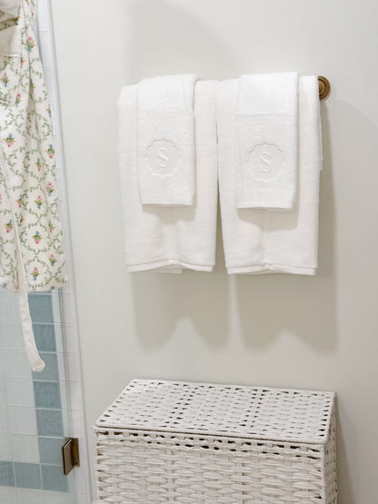 Embossed Embroidered Bath Hand Towel