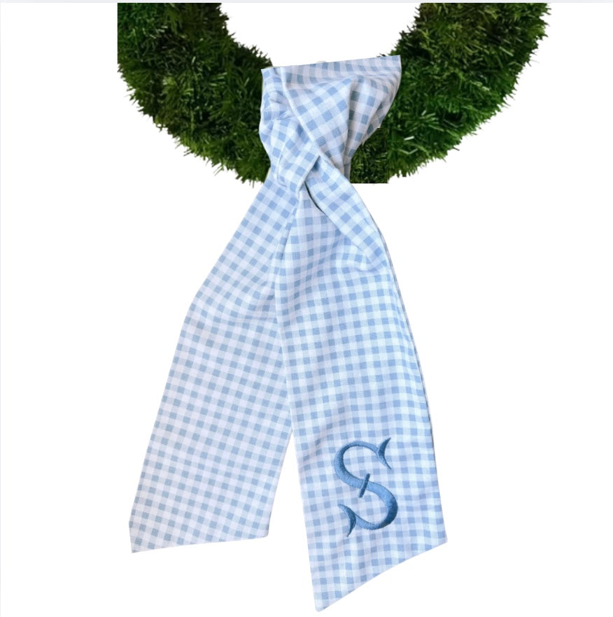 Gingham Wreath Sash