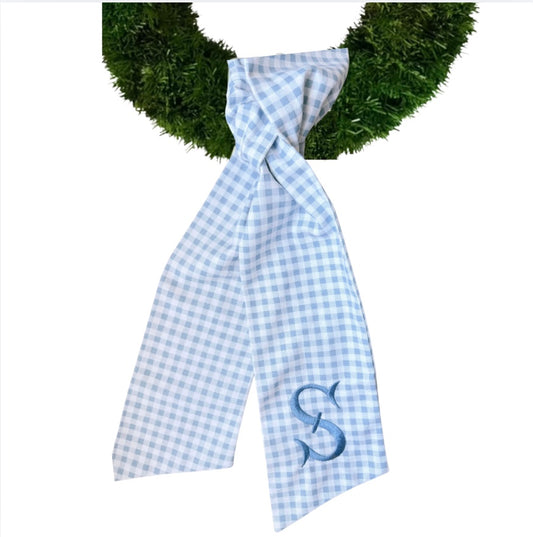 Gingham Wreath Sash