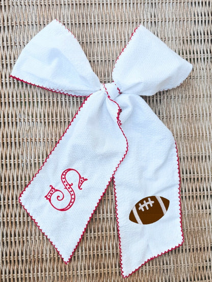 Scalloped Seersucker Wreath Sash