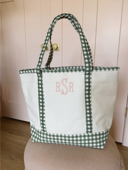 Gingham Tote Bag