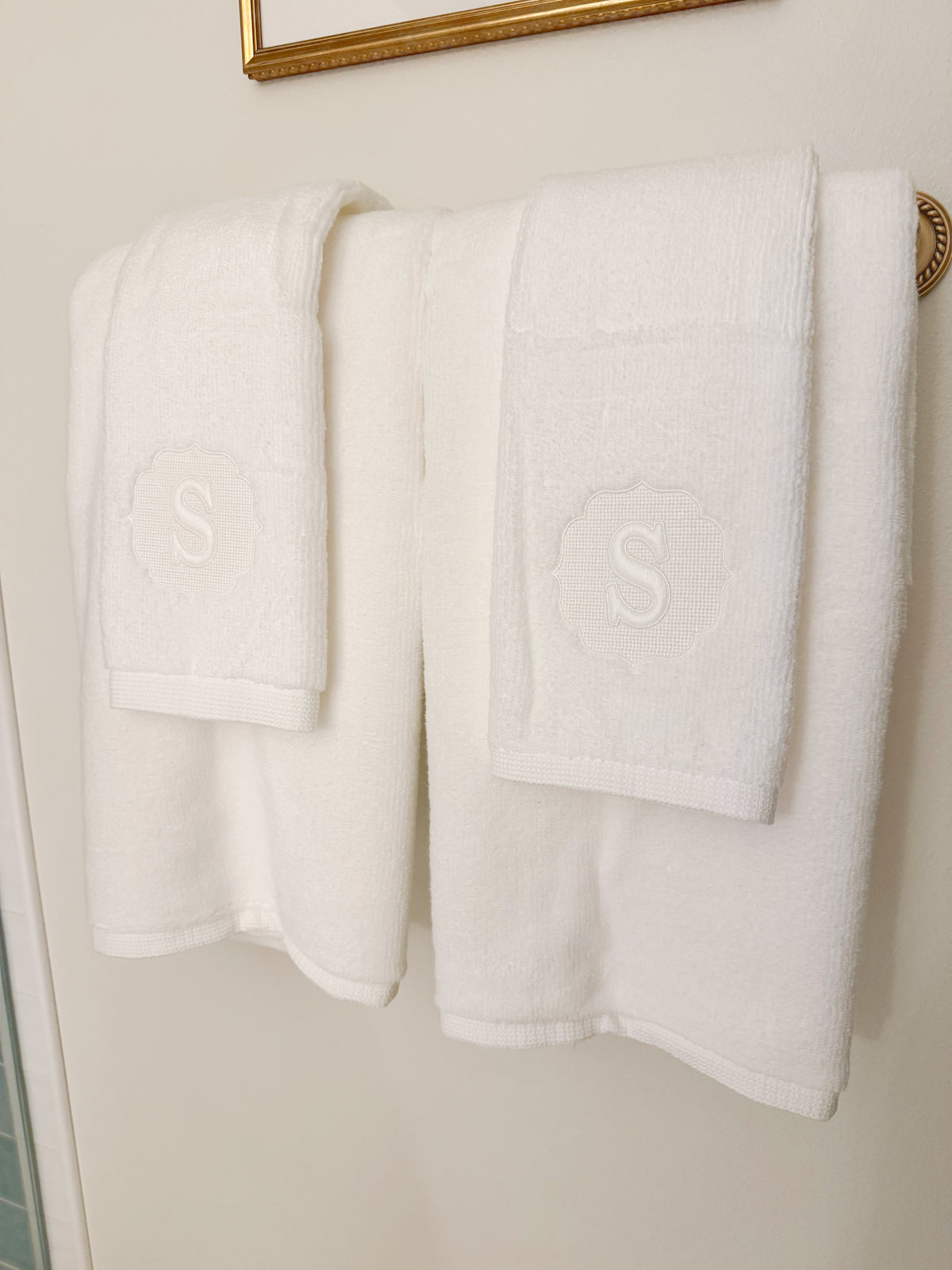 Embossed Embroidered Bath Hand Towel