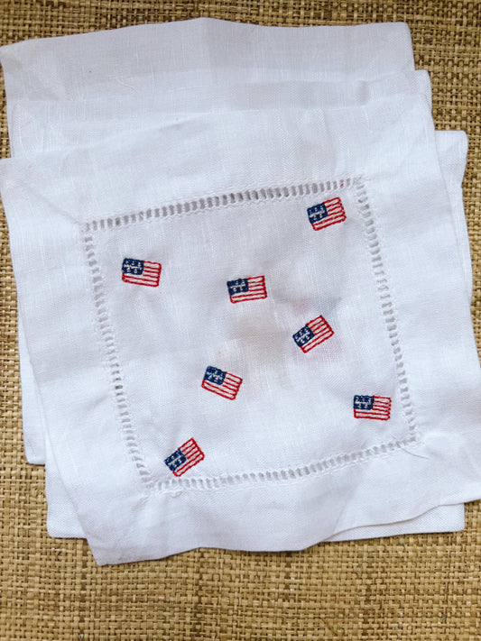American Flag Cocktail Napkin